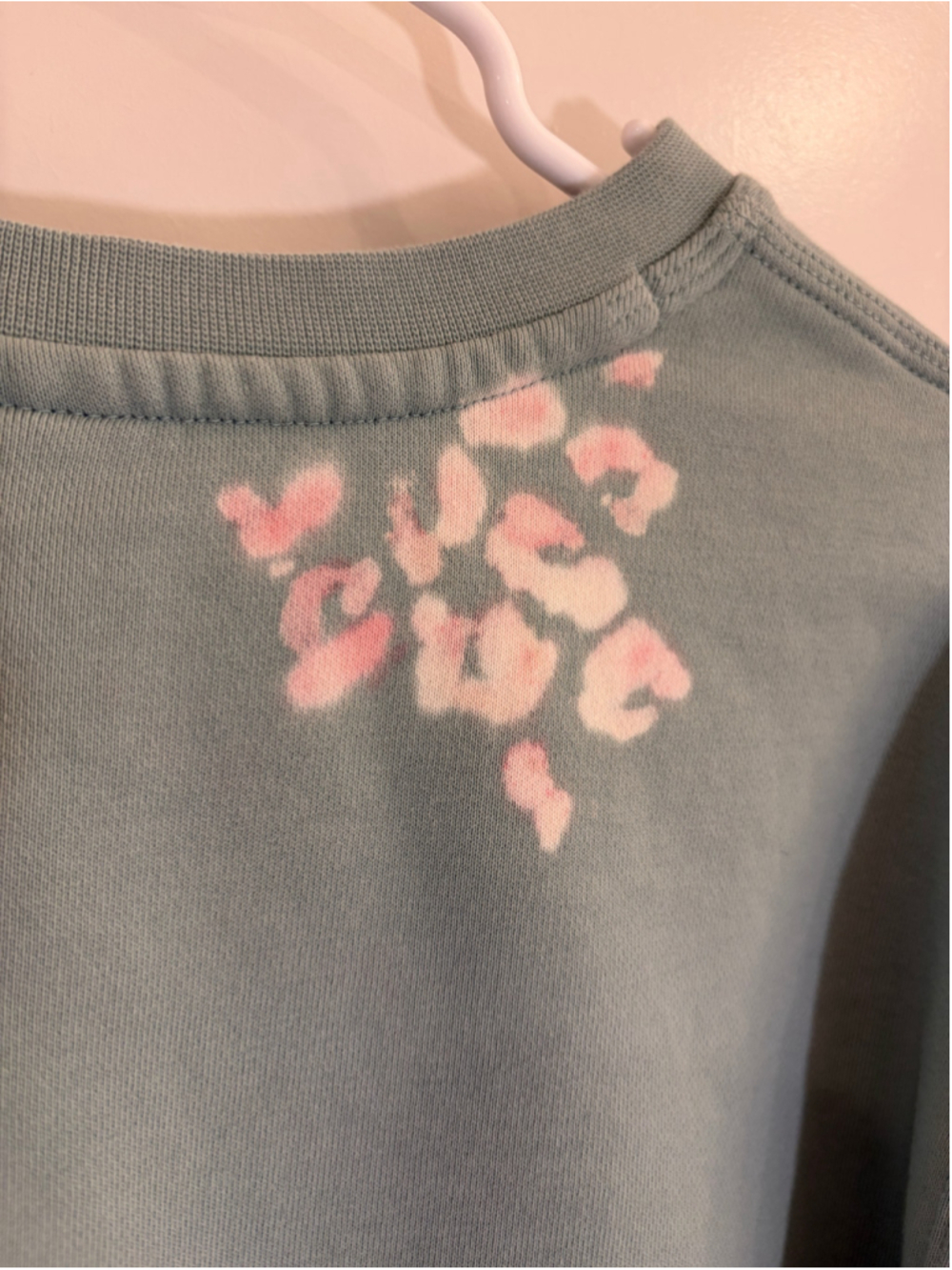 Custom Nike Muted Teal Crewneck Sweatshirt Bleach Leopard XXL - Picture 5 of 7